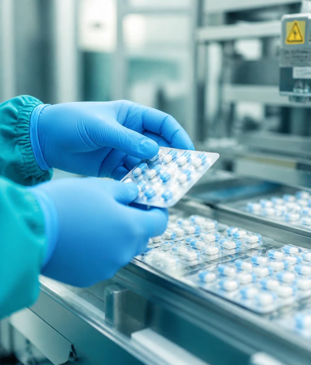 Quality control inspection of blister packs for Triovex Pharma products